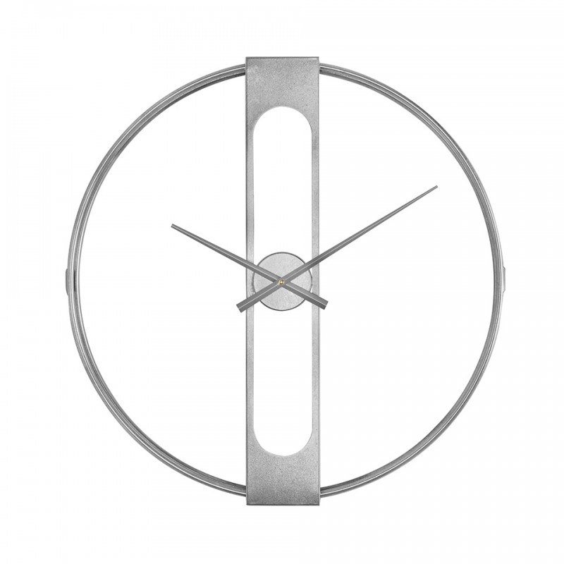 KARE zegar CLIP 60 srebrny