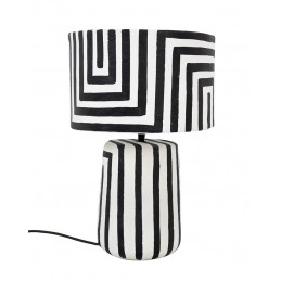 KARE lampa stołowa STRISCE 44 cm          biało-czarna