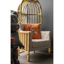 Poduszka dekoracyjna PARIS HOME pomarańczowa