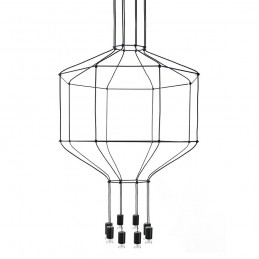 Lampa wisząca FLUSSO 8 czarna