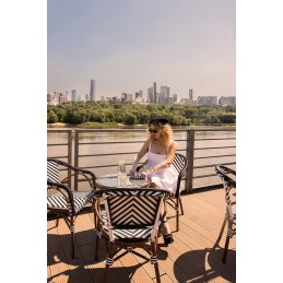 Krzesło CAFE AZURE biały / czarny