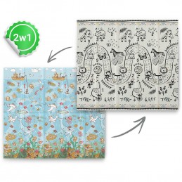  Mata piankowa edukacyjna składana 200 x 180 x 1 cm Nukido NK-340 ocean-safari