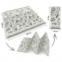  Mata piankowa edukacyjna składana 200 x 180 x 1 cm Nukido NK-340 ocean-safari