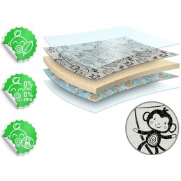  Mata piankowa edukacyjna składana 200 x 180 x 1 cm Nukido NK-340 ocean-safari