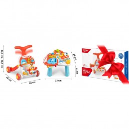 Pchacz stolik edukacyjny 2w1 RK-810 biało-czerwony