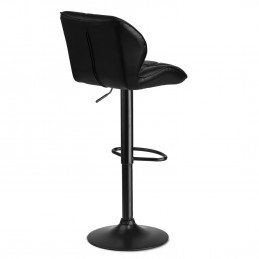 Hoker barowy z oparciem Castel - 2 sztuki - czarny