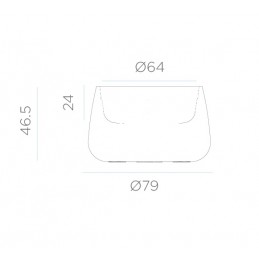 NEW GARDEN donica CAMELIA 80 CABLE biała