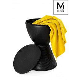 MODESTO stołek TAMBURO czarny - polipropylen