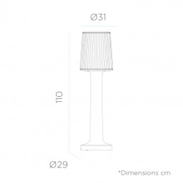 NEW GARDEN lampa ogrodowa CARMEN 110  CABLE biała