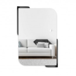 UMBRA lustro wnękowe z półkami ALCOVE czarne