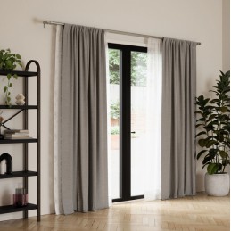 UMBRA podwójny karnisz CAPPA  305 - 457 cm srebrny