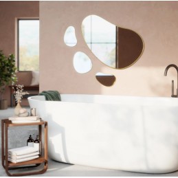 UMBRA zestaw trzech luster HUBBA złote