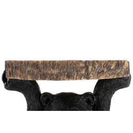 KARE stolik BEAR czarny / drewniany czarny