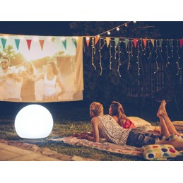 NEW GARDEN lampa ogrodowa BULY 40 SOLAR & BATTERY biała