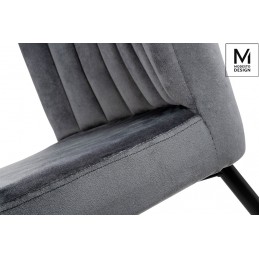 MODESTO krzesło RANGO szare - welur, metal