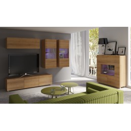 Meblościanka CALABRIA 6 dąb złoty