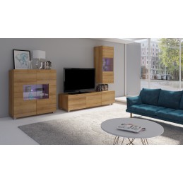 Meblościanka CALABRIA 7 dąb złoty