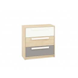 Komoda DRIP DP10 92 buk fjord / biały / szara platyna