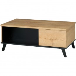 Ława JOHN JH8 dąb lefkas / czarny