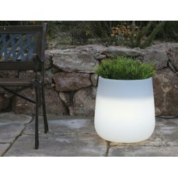 NEW GARDEN donica CAMELIA 40 SOLAR & BATTERY biała