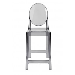 Krzesło barowe VICTORIA 65 cm dymione - poliwęglan