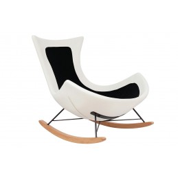 Fotel bujany OTILIA TEDDY biały