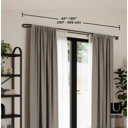 UMBRA karnisz MIDNIGHT 107 - 305 cm matowy / czarny