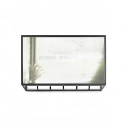 UMBRA organizer ścienny z lustrem CUBIKO czarny