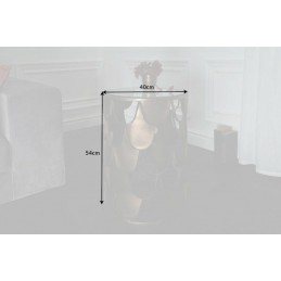 INVICTA stolik kawowy ABSTRACT 70 antik - rybia łuska, szkło, metal