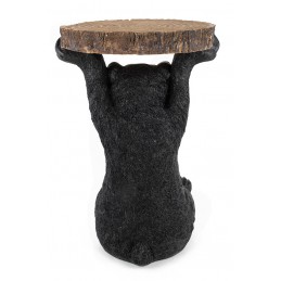 KARE stolik BEAR czarny / drewniany czarny