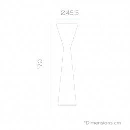 NEW GARDEN lampa podłogowa KONIKA 170 BATTERY biała