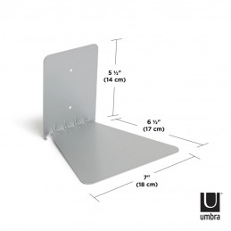 UMBRA kryjący zestaw trzech półek LARGE CONCEAL srebrne