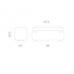 NEW GARDEN donica CAMELIA LARGE CABLE biała