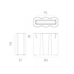 NEW GARDEN donica PALMERA SOLAR 80 biała
