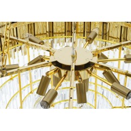 Lampa wisząca IMPERIAL GOLD 80 - stal, kryształ