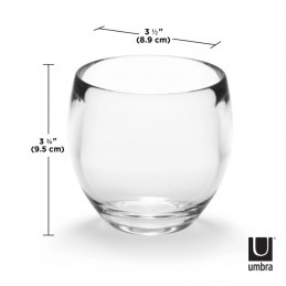 UMBRA kubek łazienkowy DROPLET przezroczysty
