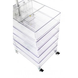 Szafka VISION transparentna - poliwęglan, kółeczka