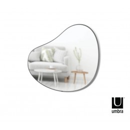 UMBRA lustro ścienne HUBBA 86 cm metaliczno / tytanowe