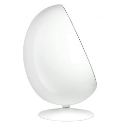 Fotel OVALIA biało-niebieski - włókno szklane