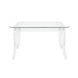 Stół KING 120 transparentny - poliwęglan, szkło hartowane