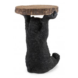 KARE stolik BEAR czarny / drewniany czarny