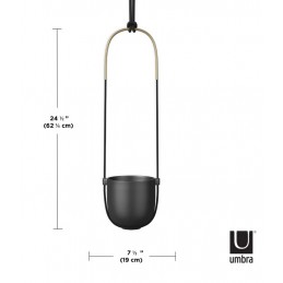 UMBRA doniczka wisząca BOLO czarna
