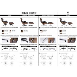 Fotel LOUNGE HM PREMIUM SZEROKI biały - orzech