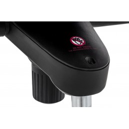 Fotel biurowy LOUNGE BUSINESS czarny - sklejka orzech, skóra naturalna, stal polerowana