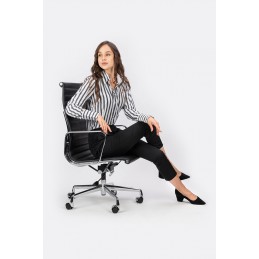 Fotel biurowy AERON PRESTIGE PLUS chrom - skóra naturalna, aluminium