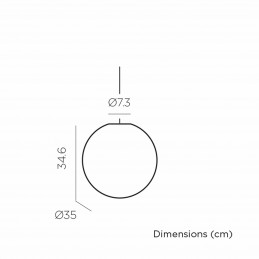 NEW GARDEN lampa wisząca PIANETA 35 CABLE HANG