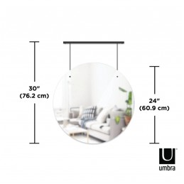 UMBRA lustro ścienne EXHIBIT czarne