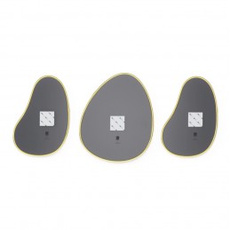 UMBRA zestaw trzech luster HUBBA złote