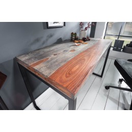 INVICTA biurko ELEMENTS Sheesham 118 cm - dymione, palisander, metal