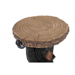 KARE stolik BEAR czarny / drewniany czarny